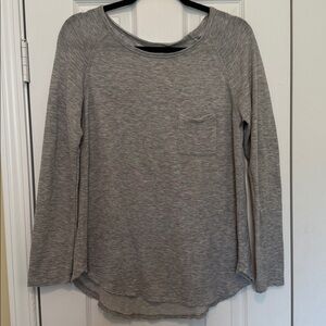 Gray Long Sleeve Top